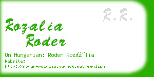 rozalia roder business card